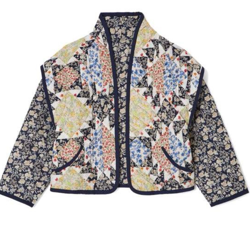 Louise Misha Reversible Quilted Jacket / Vest Size M $110 Orig $350